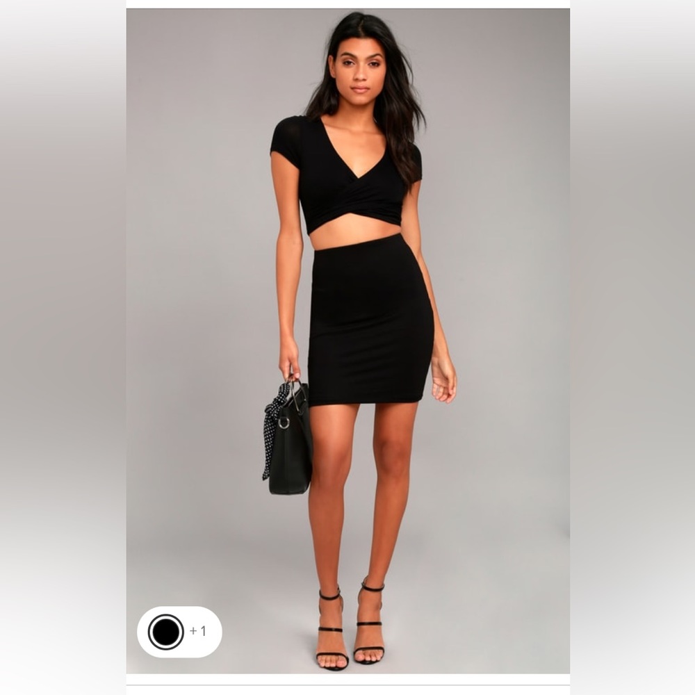 New Lulus 2 piece dress | Black | XS - Picture 2 of 5